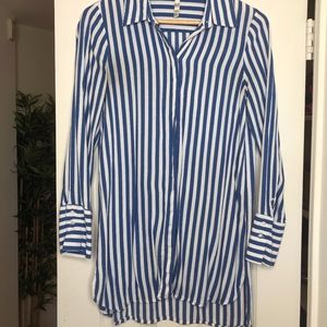 Striped Long Sleeved T-shirt Dress